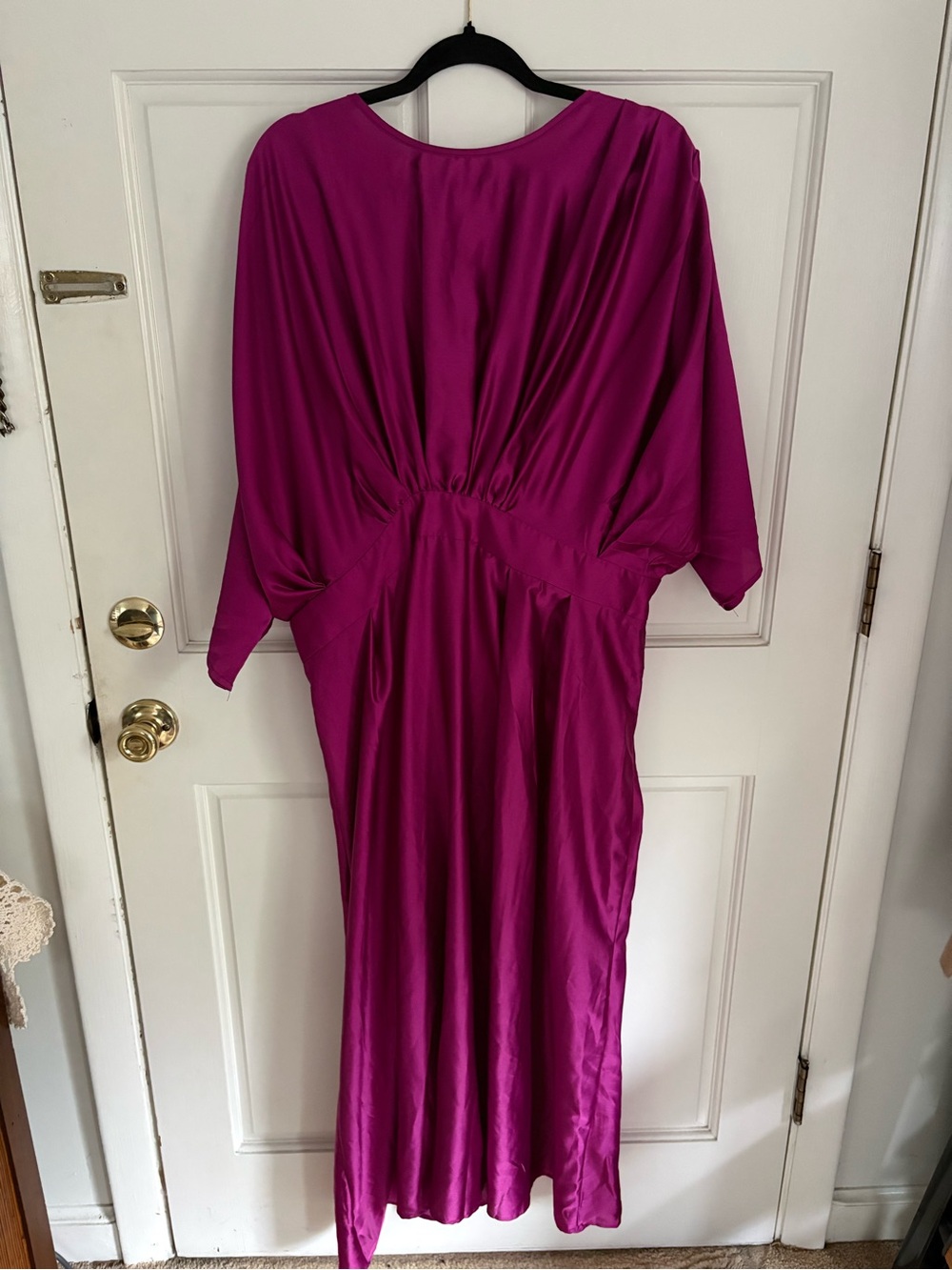SHEIN Magenta Maxi Dress with Dolman Sleeves
